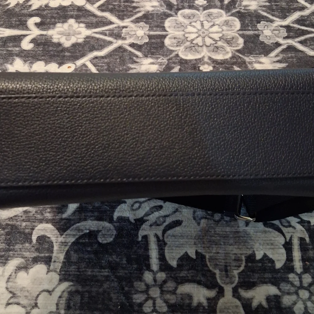 MCM Navy Leather Structured Tote Bag - Picture 6 of 8